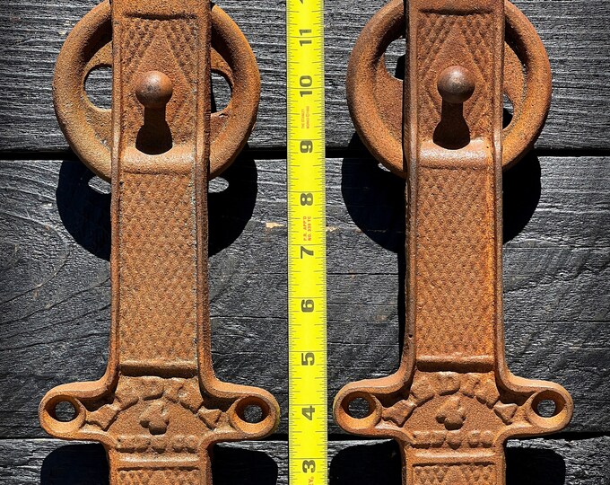 Antique Style Sliding Door Hangers Cast Iron Farmhouse Barn Etsy