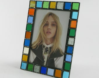 Fotolijst van 5 x 7 - doorschijnend gekleurd glas - verticaal of horizontaal