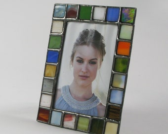 4X6 picture frame - Opal earth tones glass - Vertical or horizontal