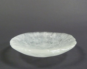 Recycled art glass plate