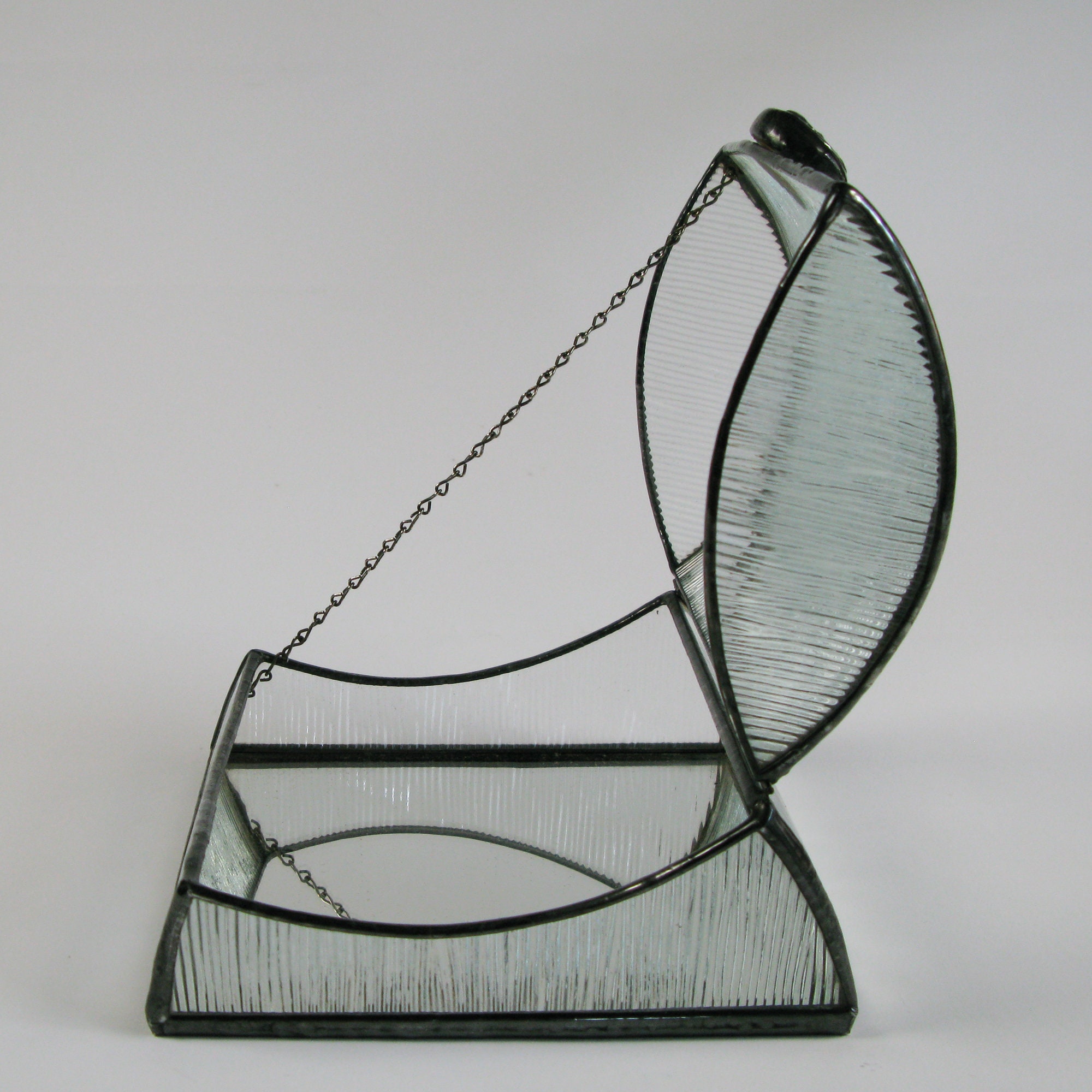 Jewelry Box - Uneven Lines Glass Pattern - Etsy