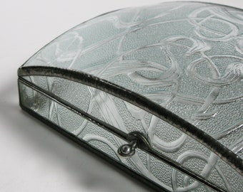 Stained glass jewelry box - art nouveau pattern