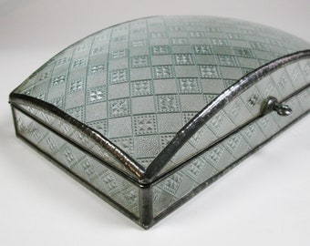 Jewelry box - rectangular dome - diamond pattern