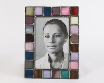 4X6 picture frame - Opal earth tones glass - Vertical or horizontal