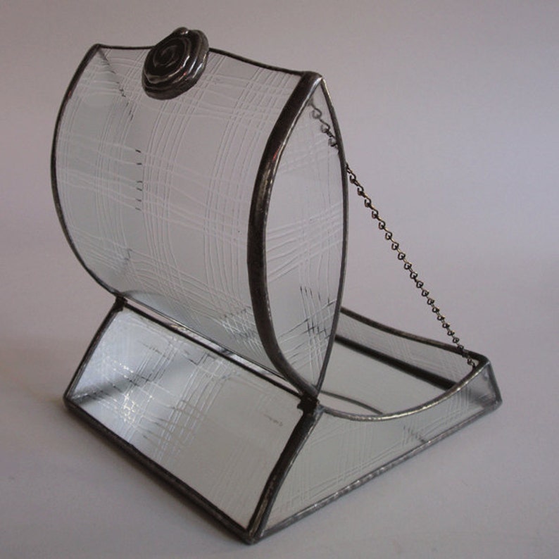 Glass Jewelry Box Mid Modern Style Pattern Etsy