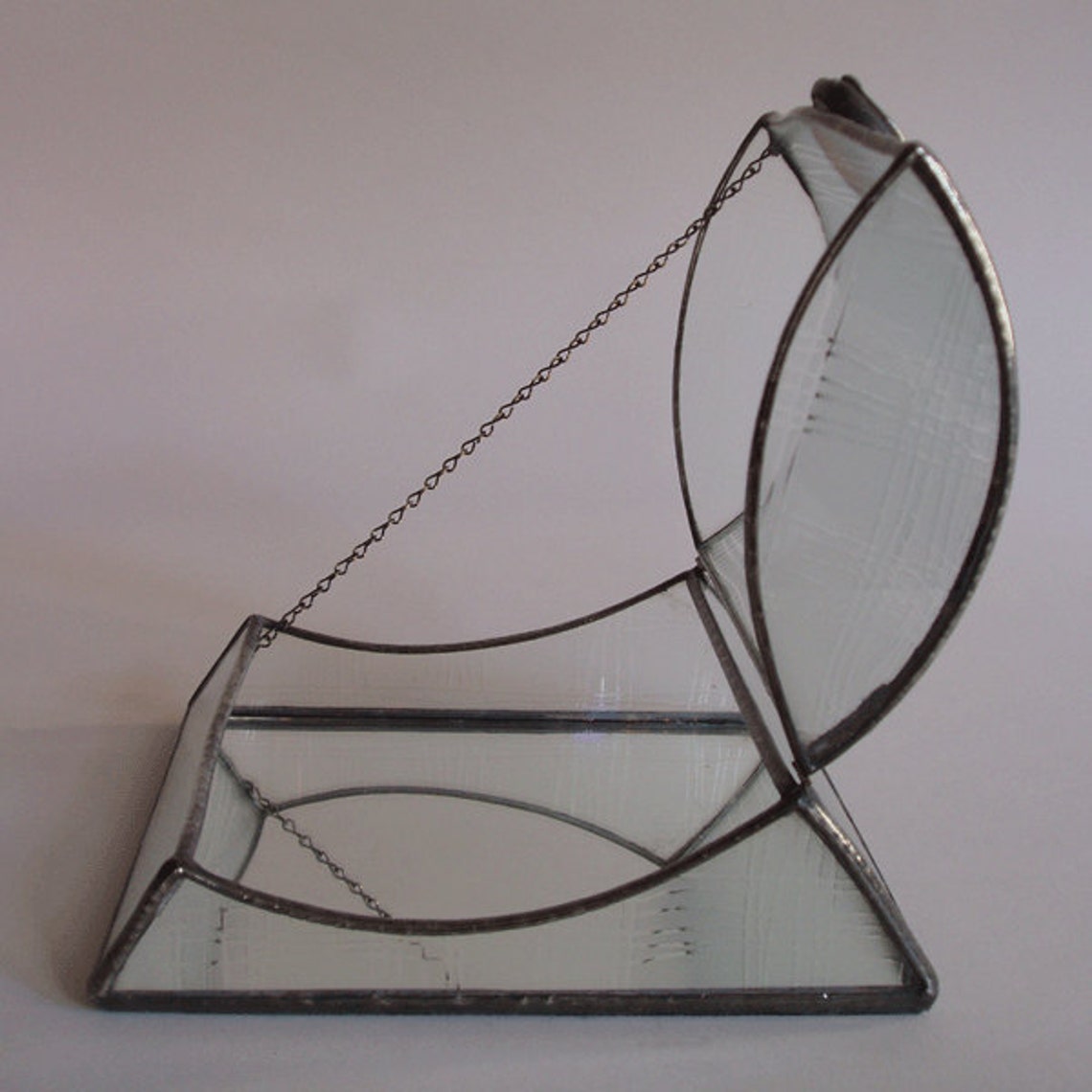 Glass Jewelry Box Mid Modern Style Pattern Etsy