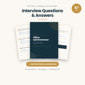Office Admin Interview Prep Guide, 50 Questions with Sample Answers (PDF)