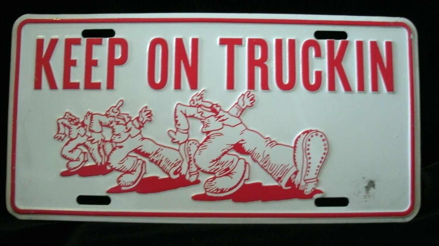 KEEP ON TRUCKIN License Plate Etsy