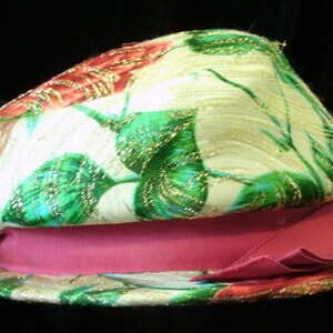 Hat Lucila Mendez Tapestry pink aqua Floral image 2