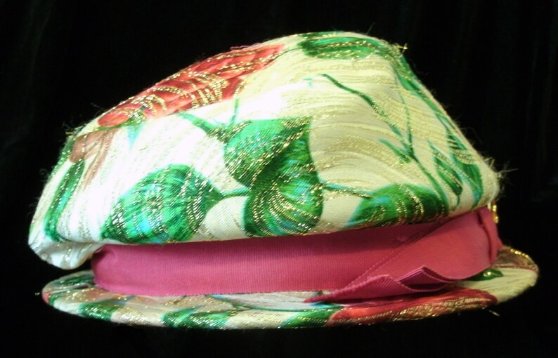 Hat Lucila Mendez Tapestry pink aqua Floral image 2