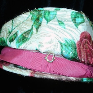 Hat Lucila Mendez Tapestry pink aqua Floral image 1