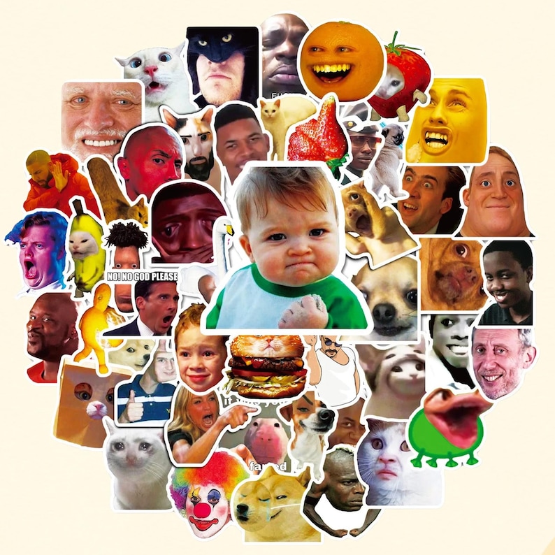Stickers Meem Funny Meme Stickers, Graffiti Vinyl Decals, 10–50 PCS - Etsy