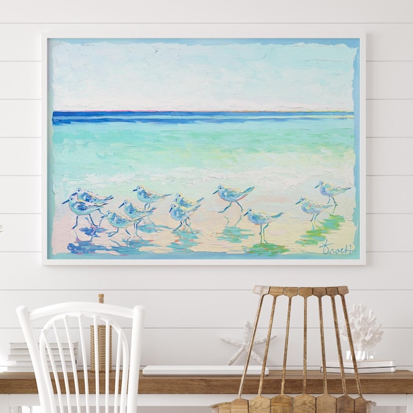 Sandpiper Shores on the beach by Kelly Tracht, Art Prints for Wall Art, Canvas or Paper, Easy to Frame, Item #ART 6