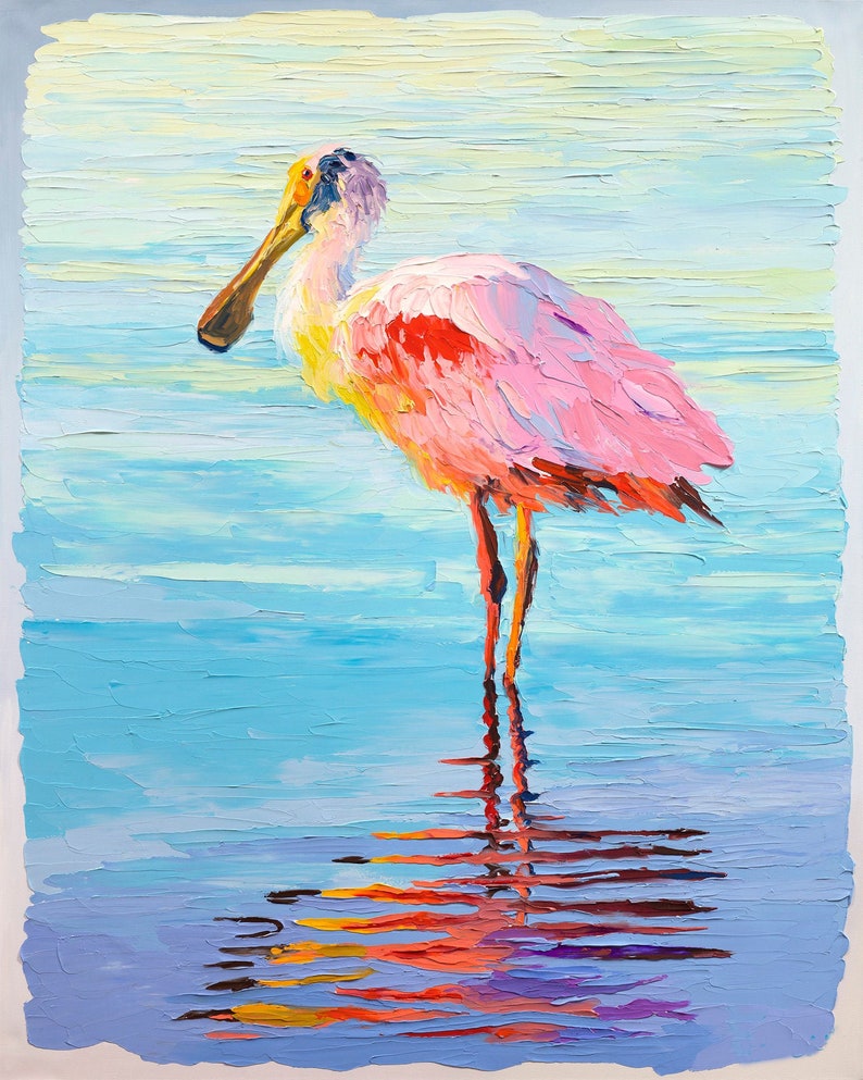 Pink Roseate Spoonbill Art Print by Kelly Tracht Wall Art | Etsy