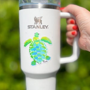 Sea Turtle Sticker, Die Cut Vinyl, dick, hochwertig, bunt und skurril von Kelly Tracht