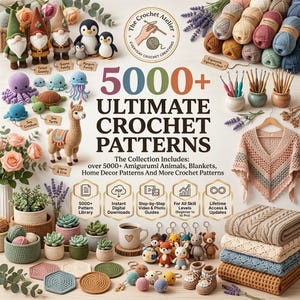 Bundel met meer dan 5000 haakpatronen | Amigurumi PDF-bibliotheek | Haakpatronen voor dieren, knuffels, konijnen | Digitale download