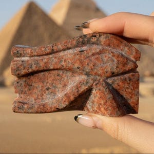 Master Carved Eye of Horus from Sacred Ancient Stone | The Great Pyramid carved Eye of Horus | The Great Pyramid Light Codes