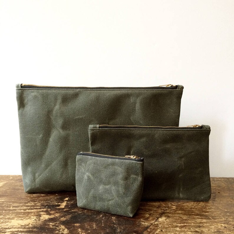 Orange - Handmade Quilted Utility Pouch 05