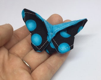 Blue and Black Butterfly Barrette