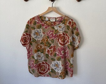 Vintage Floral Blouse Shirt