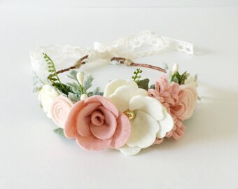 felt flower baby headband