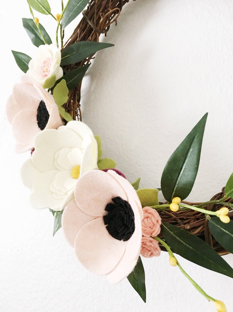 Wreath Wreaths Flower Wreath Twig Wreath Spring Etsy