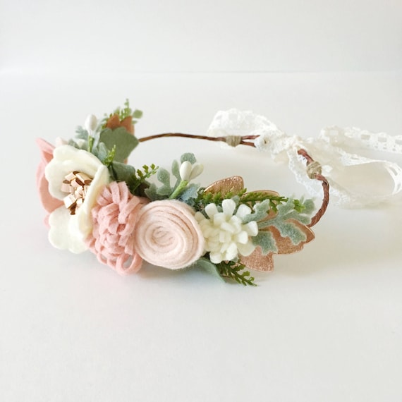 Something Blue 3/4 Flower Crown - The Parsons Wreath Company
