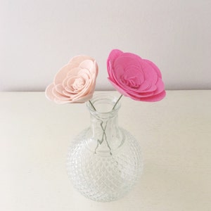 Set of 2 Felt Flower Stems || Build Your Own Felt Flower Bouquet || Felt Flowers || Flower Stems || Wedding Flowers || Wedding Bouquet