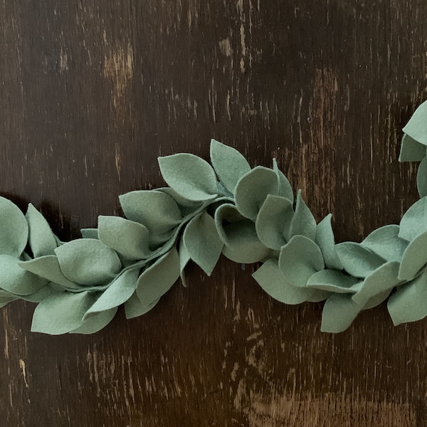 Felt Leaf Garland || Felt Garland || Leafy Garland || Felt Leaves || Nursery Garland || High Chair Garland || High Chair Banner