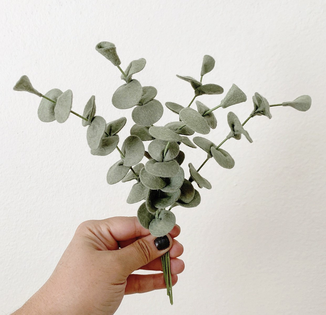 Felt Eucalyptus Leaf Stems Eucalyptus Bouquet Eucalyptus Etsy