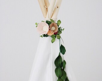 Teepee Topper || Teepee Toppers || Felt Flower Teepee Topper || Teepee Decor || Floral Teepee ||  Flower Teepee || Girl Teepee