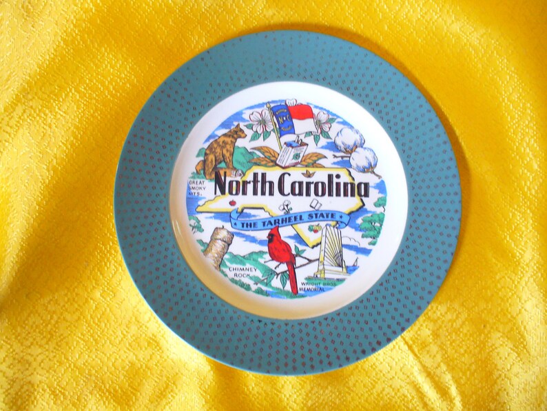 10 1/4 North Carolina Collectible Plate Etsy