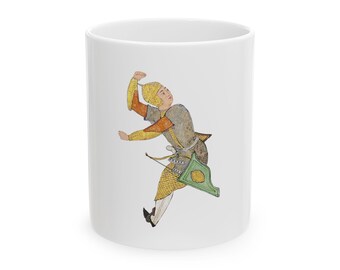 Persian Miniature Painting Horse Rider With Golden Helmet Mug (11oz Ceramic)