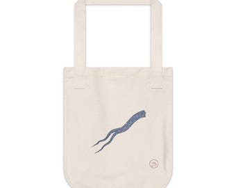 Persian Miniature Painting Blue Battle Banner Tote Bag (Natural Canvas)