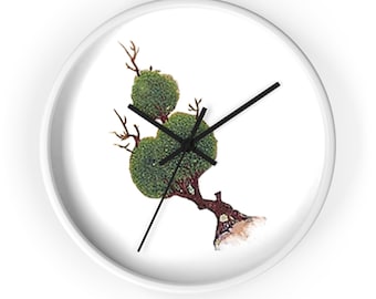Persian Miniature Painting Bush Tree Wall Clock (10 inch)