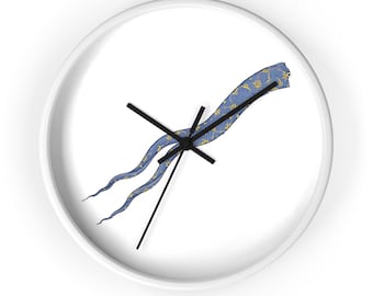Persian Miniature Painting Blue Battle Banner Wall Clock (10 inch)