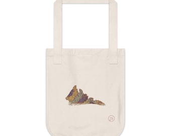 Persian Miniature Painting Colorful Rocks Tote Bag (Natural Canvas)