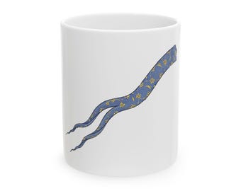 Persian Miniature Painting Blue Battle Banner Mug (11oz Ceramic)