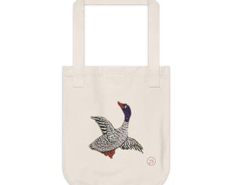 Persian Miniature Painting Duck Tote Bag (Natural Canvas)
