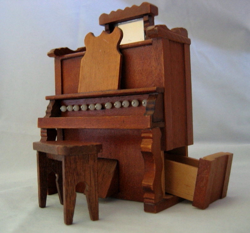 Vintage Wooden Piano And Bench Music Box Theme From Love Story Etsy