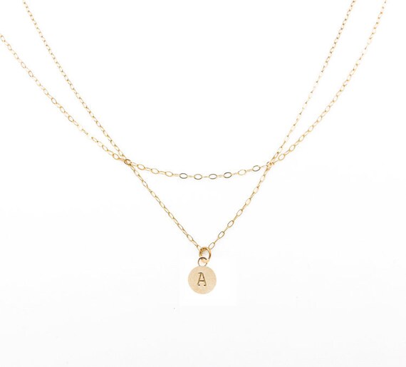 Multi Strand Initial Necklace 