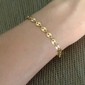 Daninty Mariner Bracelet Gold Filled, Minimalist Link Chain Bracelet for Women, Gift for Wife image 4