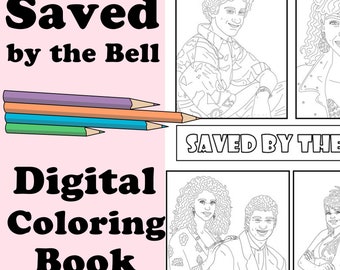 Saved by the Bell Coloring Book: 90s Party Activity (Digital File)
