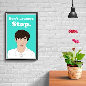 Jihoon &quot;Don&#39;t Grumpy Stop.&quot; Digital Print // Printable Wall Art, Poster, Digital Download, Home Decor, 90 Day Fiance, Reality TV, Art Print