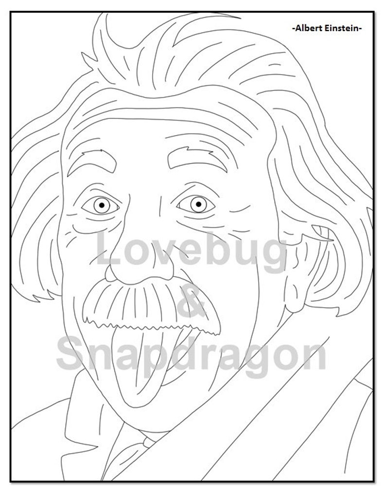 Famous Scientists Mini Coloring Book// Instant Printable | Etsy