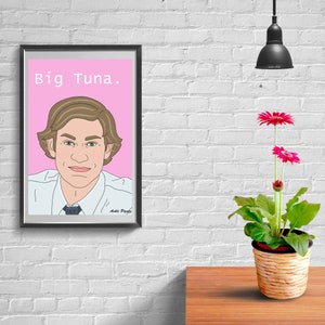 Jim Halpert Digitaldruck // The Office, Dunder Mifflin, druckbare Wandkunst, Poster, digitaler Download, Big Tuna, John Krasinski, PDF