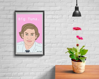 Jim Halpert Digital Print // The Office, Dunder Mifflin, Printable Wall Art, Poster Print, Digital Download, Big Tuna, John Krasinski, PDF