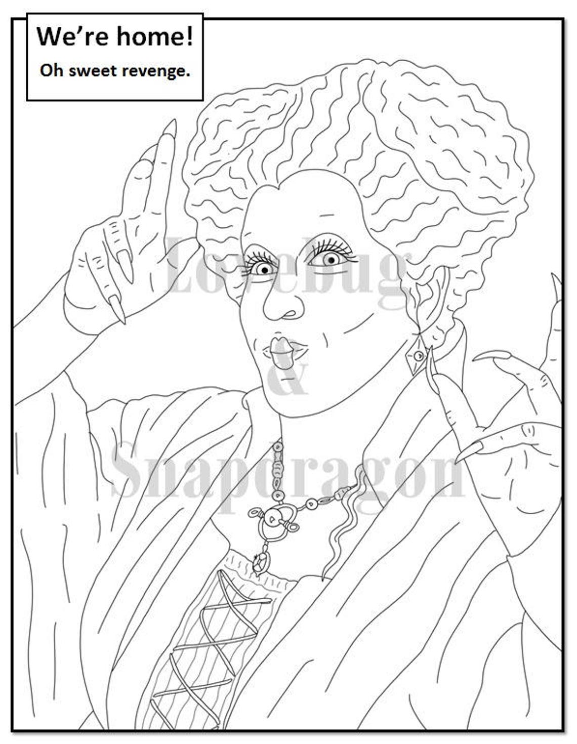 Hocus Pocus Digital Coloring Book // Instant Printable PDF | Etsy