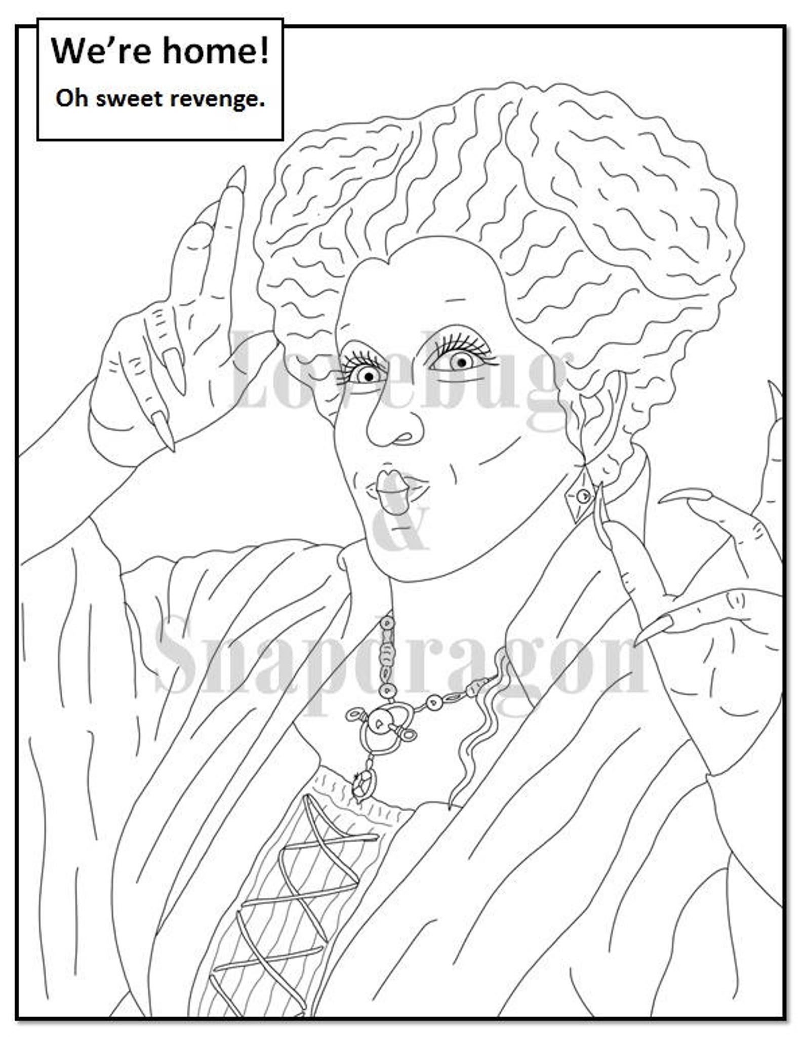 Hocus Pocus Colouring Book We Love These Hocus Pocus Makeup Tutorials Like Winifred Sanderson 