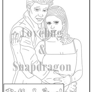 Buffy the Vampire Slayer Coloring Book // Instant Print Digital File, Travel Activity, Rainy Day Activity, Art Therapy, Coloring Pages image 6